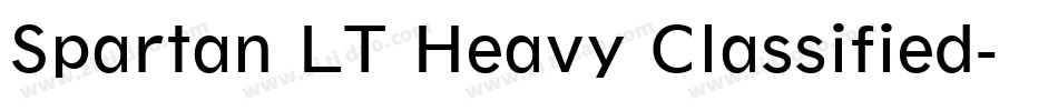 Spartan LT Heavy Classified字体转换
